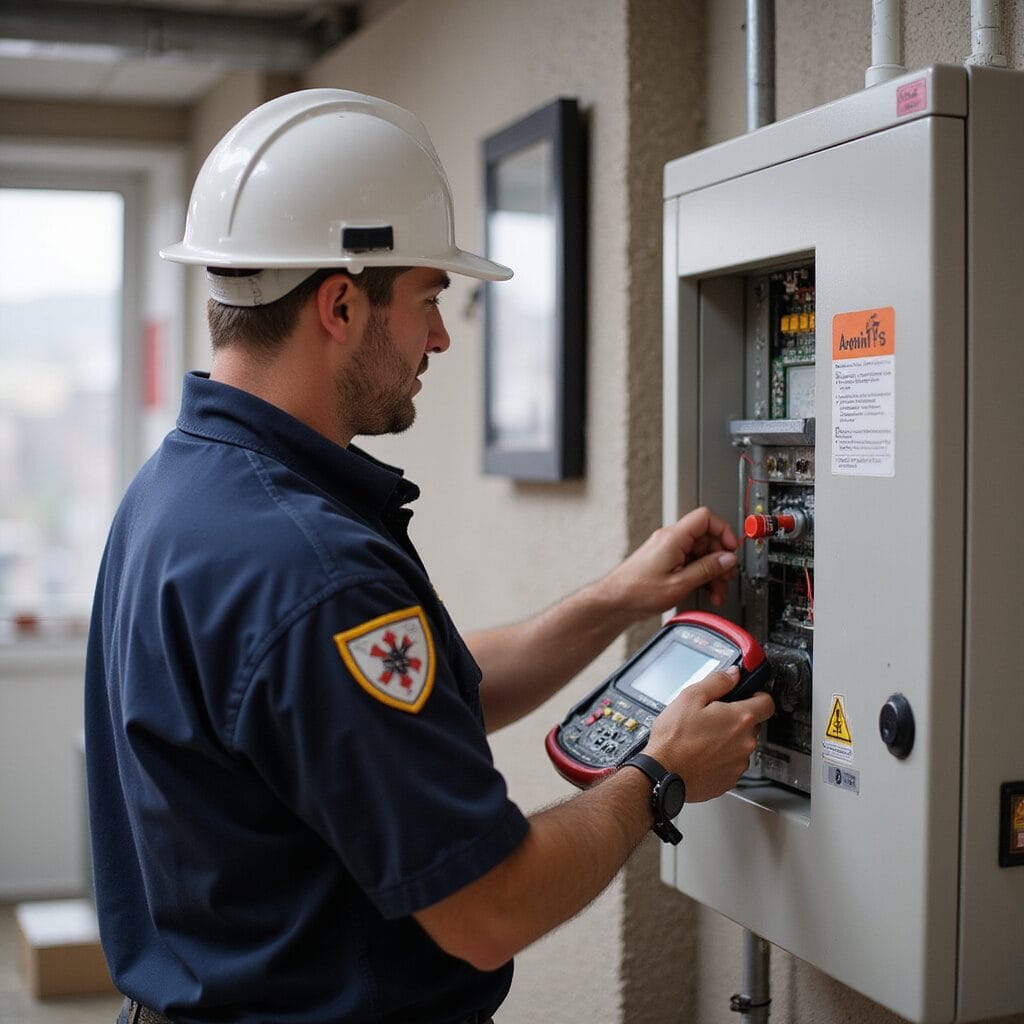 "A fire alarm technician in uniform using specialized diagnostic tools to troubleshoot a building’s fire alarm control panel" ground fault fire alarm fire alarm systems fire alarm systems fire alarm systems fire alarm systems multimeter fire alarm resistance fire alarm fire alarm panel fire alarm fire alarm battery ground fault fire alarm fire alarm humidity dust alarm fire troubleshooting fire alarm short circuits resistance keypad fire alarm fire alarm systems false alarm fire alarm systems fire alarm systems fire alarm fire alarm system resistance alarm fire troubleshooting fire alarm panel preventative maintenance multimeter alarm fire troubleshooting false alarms dust fire alarm systems fire alarm systems smoke detectors fire alarm systems false alarms wireless fire alarm control panels smoke detectors fire alarm systems ground fault fire alarm panel alarm fire troubleshooting alarm fire troubleshooting error messages fire alarm fire alarm systems fire alarm fire alarm fire alarm systems resistance fire alarm systems insects fire alarm systems fire alarm system fire alarm panels