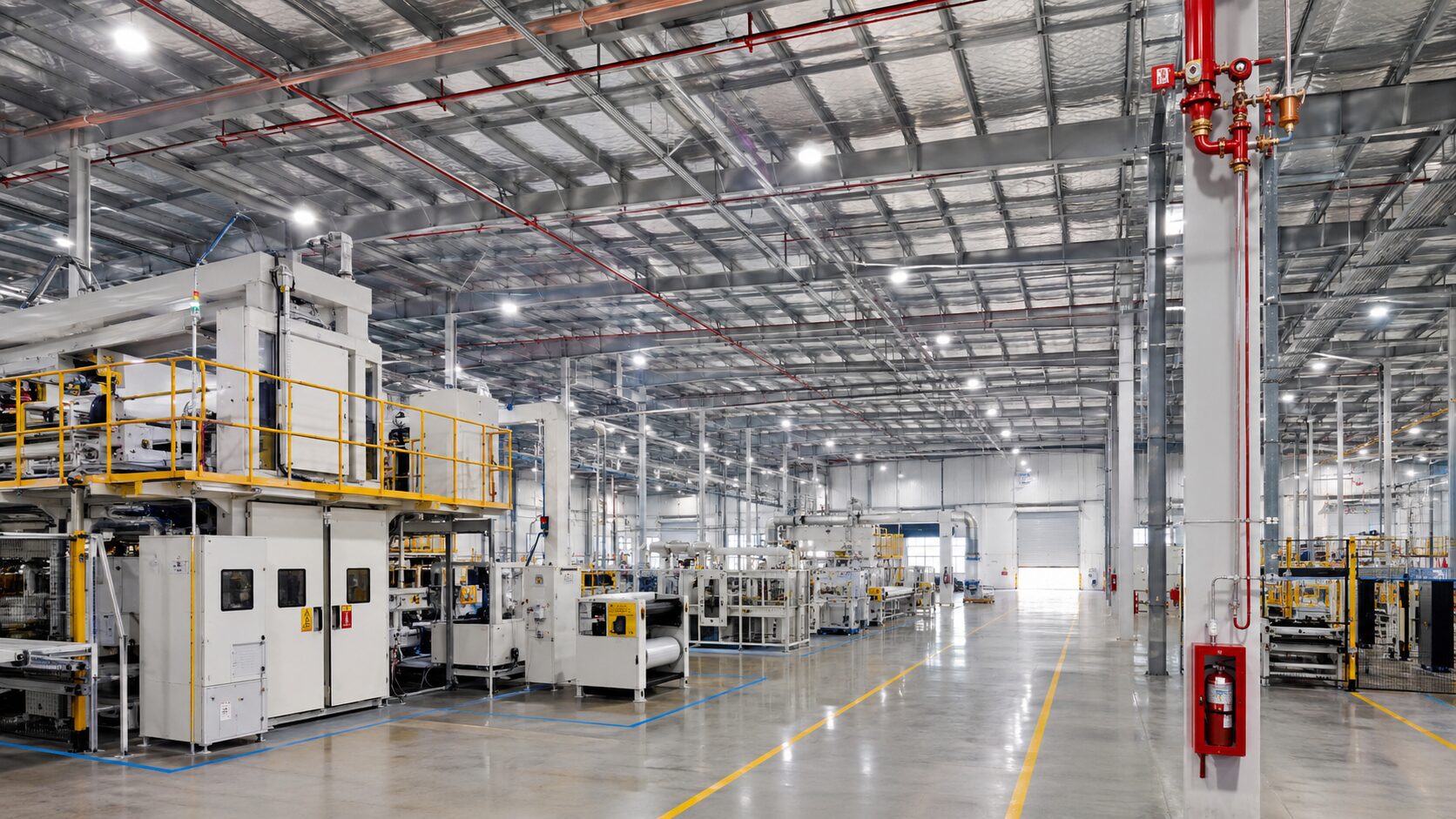 Commercial fire protection system for manufacturing facilities in Florida
