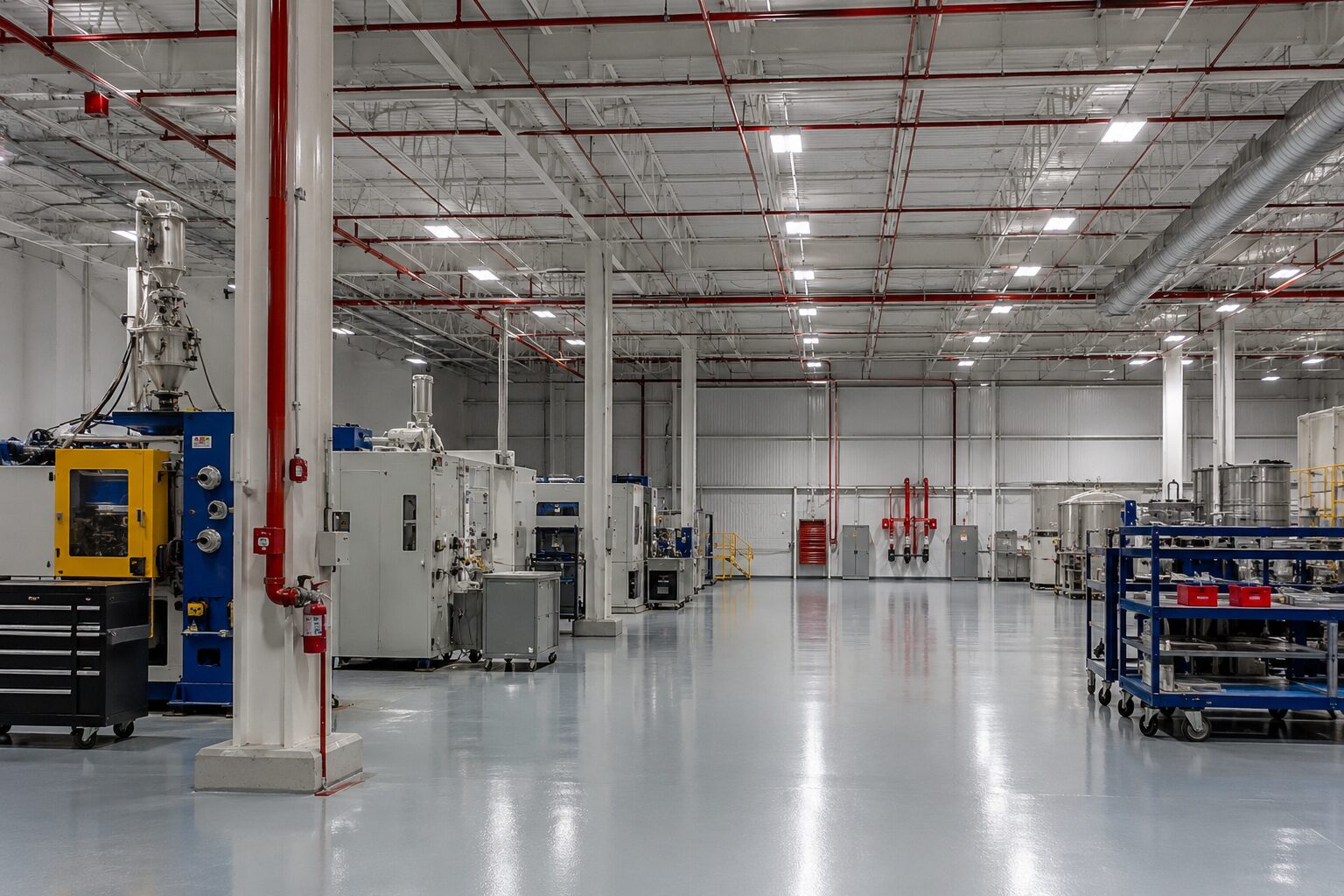 Specialty industries facility with fire sprinkler systems in Florida