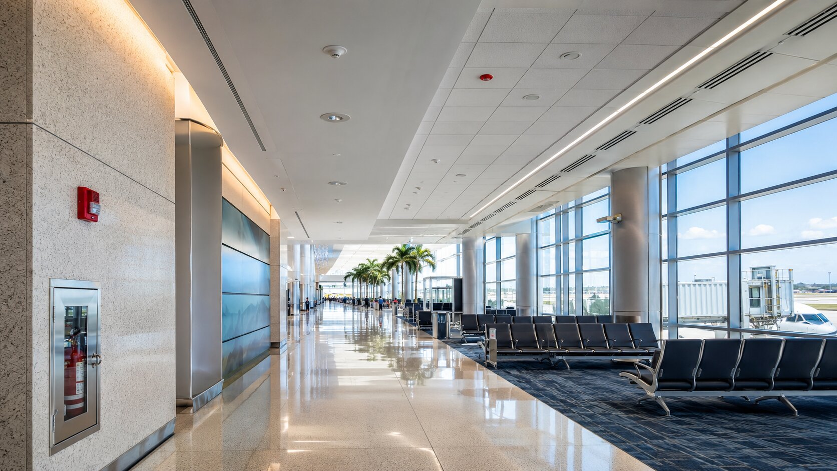 Commercial fire protection system for airport facilities in Florida