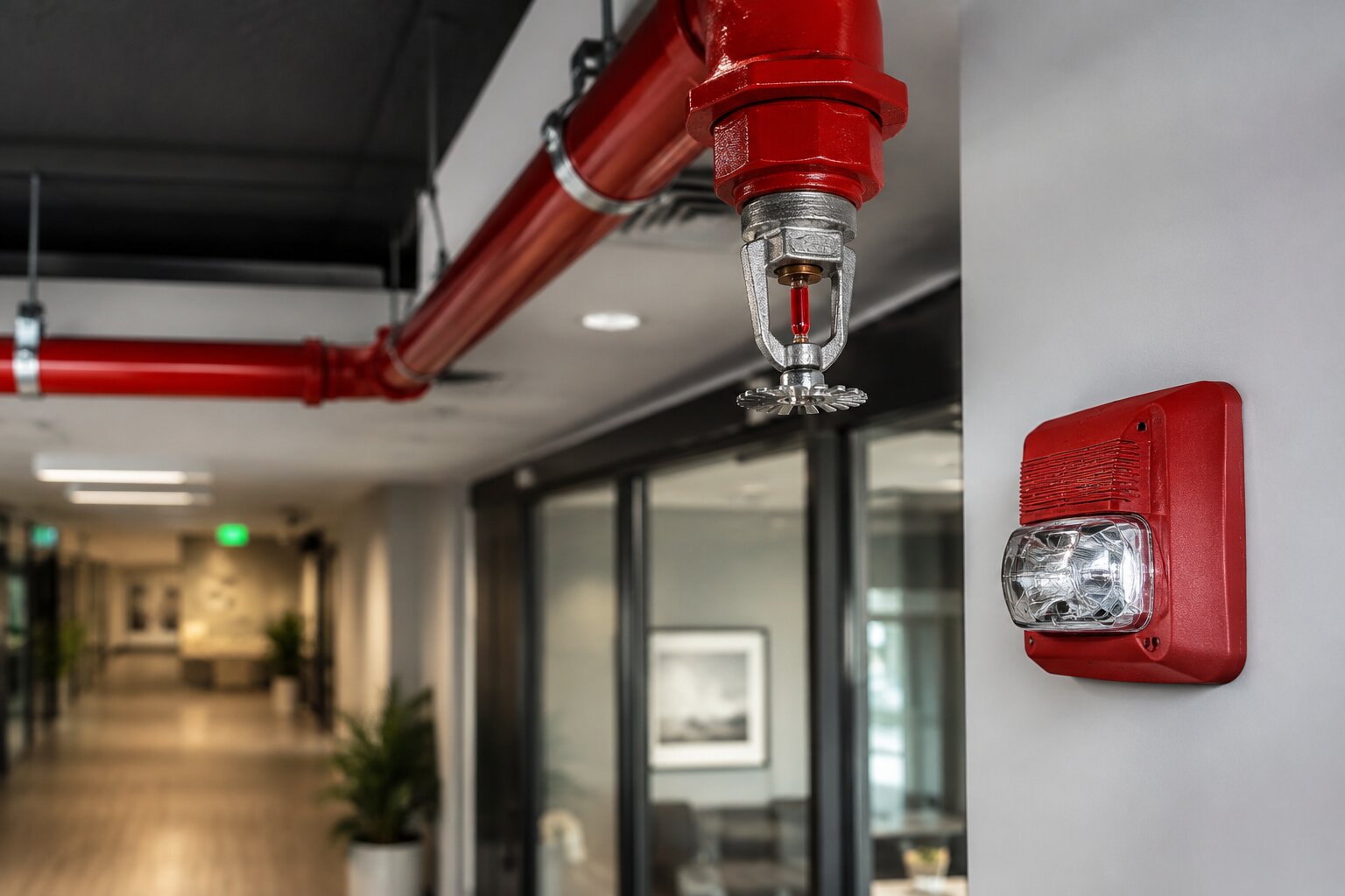 Commercial real estate fire sprinkler and alarm system in Florida