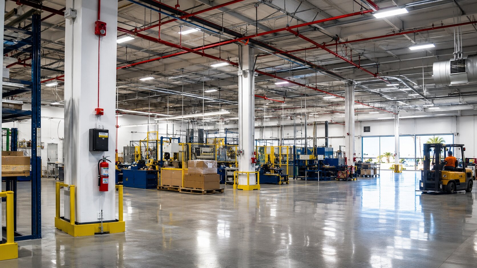 Commercial fire protection system for industrial facilities in Florida